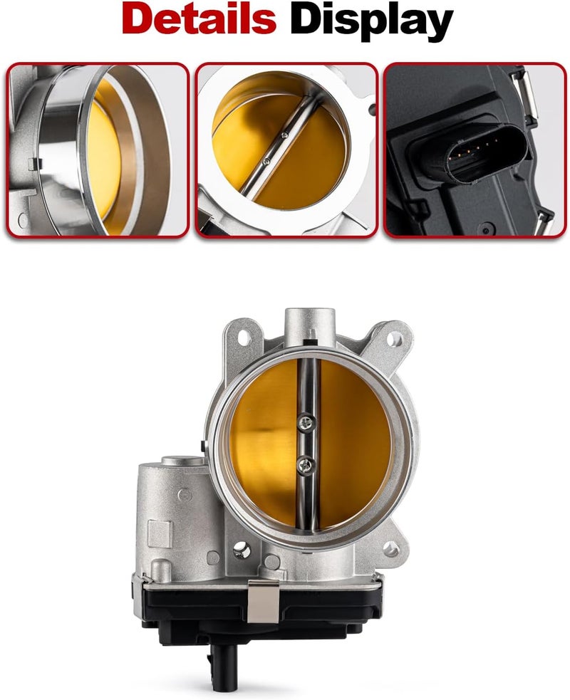 VANBOL Electronic Throttle Body Compatible with 2014-2023 Chevy Silverado 1500 2500 Suburban Tahoe 2014-2021 GMC Sierra 1500 Limited Yukon XL LD V8 5.3L Replace 12617792 12678224 TB1297 - Image 3